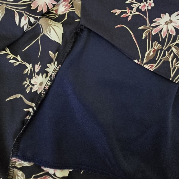 Honey Belle Womens Medium Floral Blue Wrap Dress - Picture 14 of 16